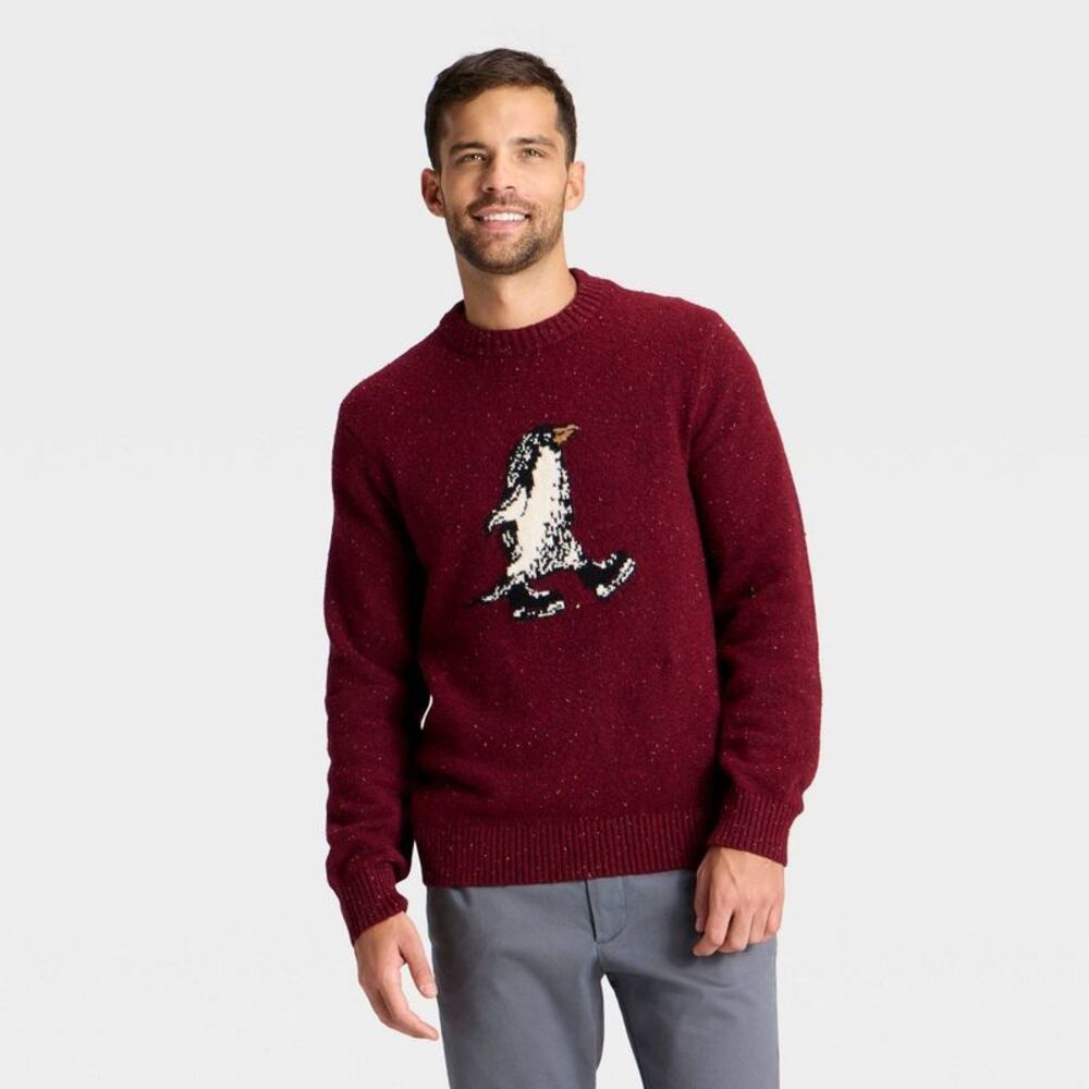 Men's Penguin Sweater - Goodfellow & Co Red S